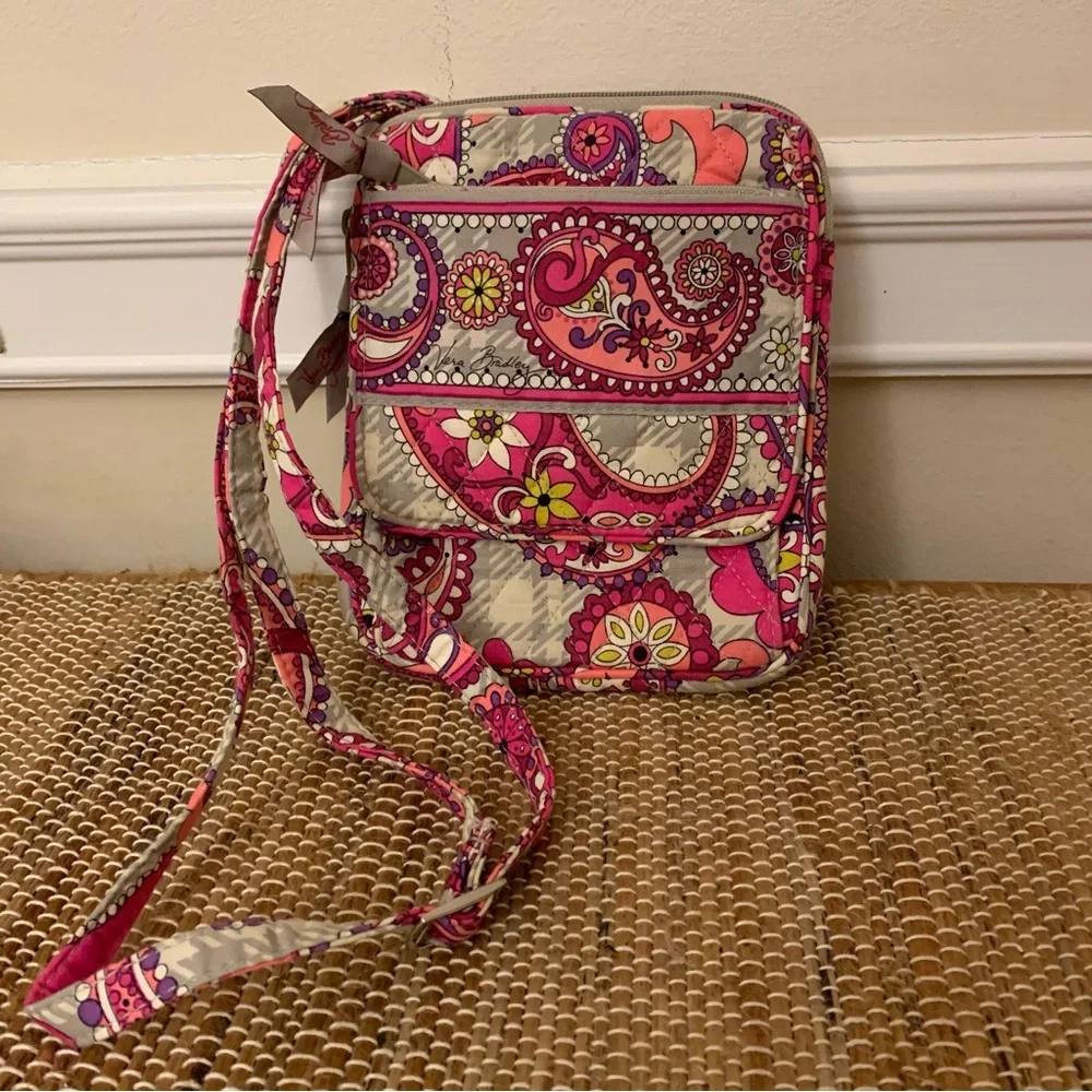 Vera Bradley Paisley Meets Plaid Mini Hipster Crossbody Bag